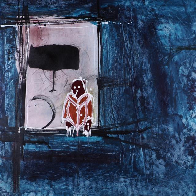 Schau mal, wer da reinschaut / Look who's looking in - 2025 | 70x70cm | acrylic, oil, pastel, pigments on canvas